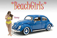 Show product details for American Diorama Figurine - Beach Girls - Amy (1/24 scale, Yellow) 76416
