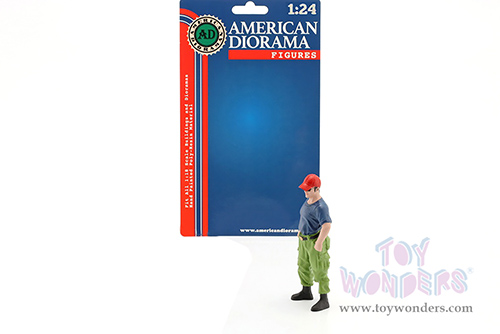 American Diorama Figurine - Firefighters | Off Duty (1/24 scale, Blue/Green) 76421