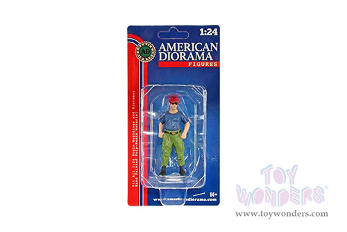 American Diorama Figurine - Firefighters | Off Duty (1/24 scale, Blue/Green) 76421