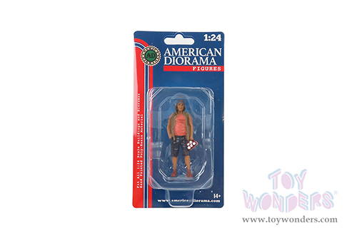 American Diorama Figurine - Campers Figure 2 (1/24 scale, Brown/Blue) 76435