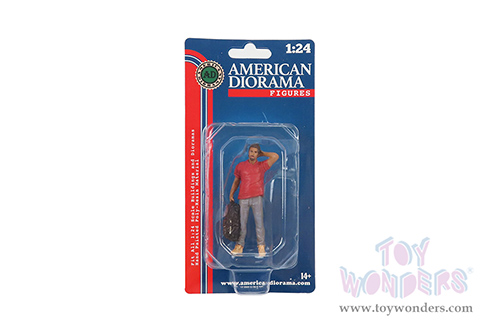 American Diorama Figurine - Campers Figure 4 (1/24 scale, White/Blue) 76437