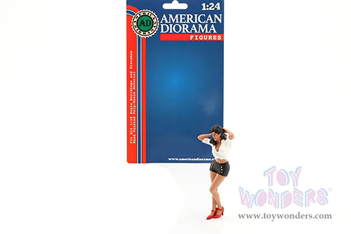 American Diorama Figurine - Pin-Up Girls | Jean (1/24 scale, White/Black) 76441