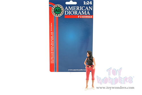 American Diorama Figurine - Pin-Up Girls | Carroll (1/24 scale, Black/Red) 76443