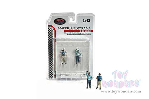 American Diorama Figurine - Racing Legends | The 50s Figure Set (2 pc. set, 1/43 scale diecast metal, Asstd.) 76447