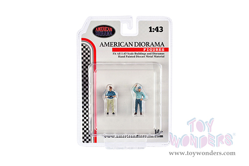American Diorama Figurine - Racing Legends | The 50s Figure Set (2 pc. set, 1/43 scale diecast metal, Asstd.) 76447