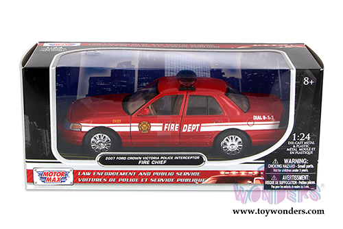 Motormax - Ford Crown Victoria Fire Chief (2007, 1/24 scale diecast model car, Red) 76458