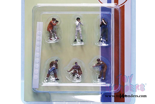 American Diorama/Mijo Exclusives - Race Day I Figure Set (6 pc. set, 1/64 scale diecast metal, Asstd.) 76475MJ