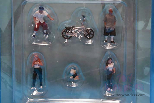 American Diorama/Mijo Exclusives - Lowrides 3 Figurine Set (6 pc. set, 1/64 scale diecast metal, Asstd.) 76480MJ