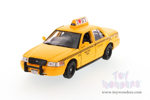 Showcasts Collectibles -  I Love New York Ford Crown Victoria ILNY Taxicab (2010, 1/24 scale diecast model car, Yellow) 76481DILNY
