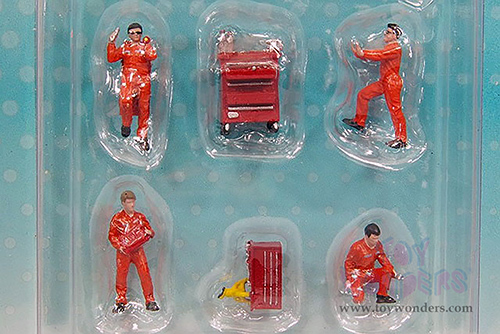 American Diorama/Mijo Exclusives - Mechanic III Figure Set (6 pc. set, 1/64 scale diecast metal, Asstd.) 76483MJ