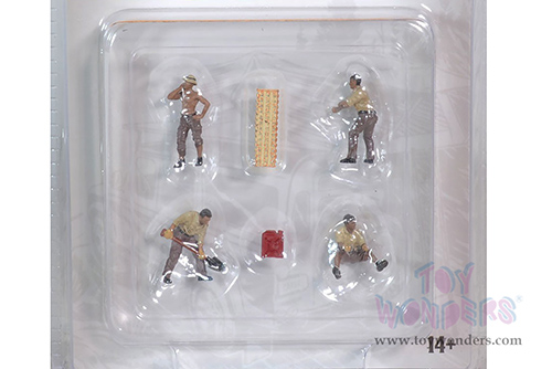 American Diorama/Mijo Exclusives - Off Road Adventure Figure Set (6 pc. set, 1/64 scale diecast metal, Asstd.) 76492MJ