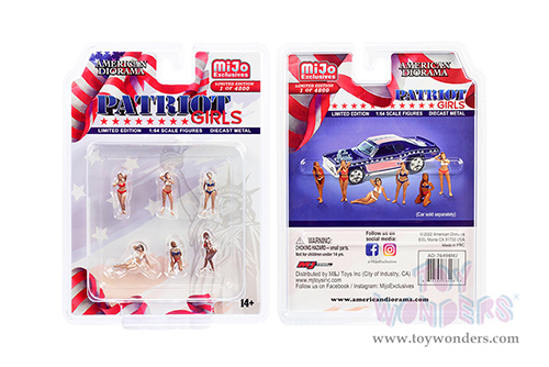 American Diorama/Mijo Exclusives - Patriot Girls Figure Set (6 pc. set, 1/64 scale diecast metal, Asstd.) 76498MJ