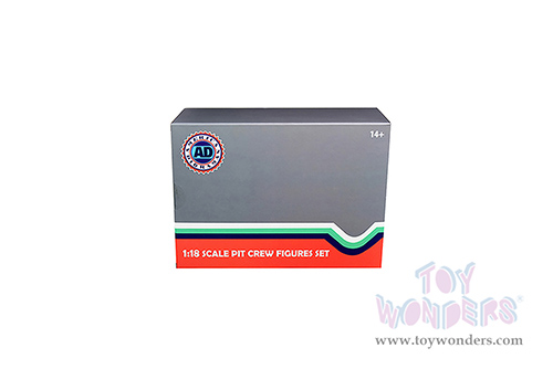 American Diorama Figurines - Formula One F1 Pit Crew Team Blue Set II - Set of 7 Figures and accessories (1/18 scale, Blue) 76555