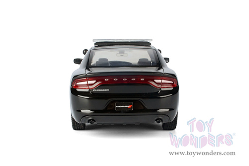 Motormax - Dodge Charger Pursuit Police (2023, 1/24 scale diecast model car, Unmarked Black & White) 76996BK