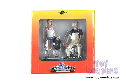 Motorhead Miniatures - Tire Brigade Meg and Derek 2-piece Figurine Set (1/18 scale) 770