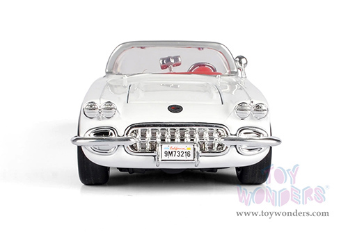Showcasts® Collectibles - Chevy® Corvette® Convertible (1959, 1/24 scale diecast model car, White/Red interior) 77216WR MAP: $22.99