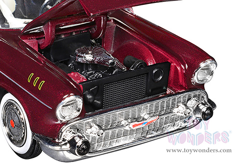 Showcasts® Collectibles - Chevy® Bel Air® Hard Top (1957, 1/24 scale diecast model car, Burgundy/Silver) 77228BG MAP: $22.99