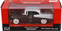Show product details for Showcasts® Collectibles - Chevy® Bel Air® Hard Top (1957, 1/24 scale diecast model car, Burgundy/Silver) 77228BG MAP: $22.99