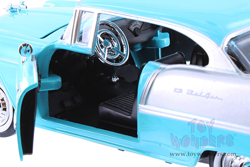 Showcasts® Collectibles - Chevy® Bel Air® Hardtop (1955, 1/24 scale diecast model car, Light Blue) 77229LBU MAP: $22.99