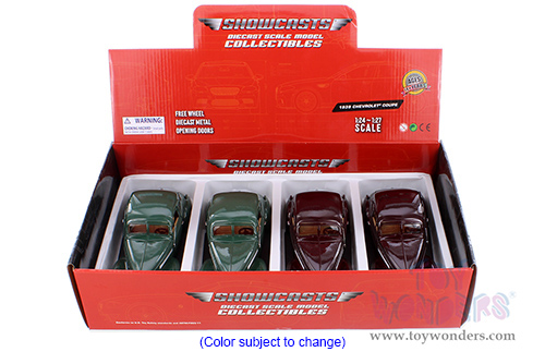 Showcasts® Collectibles - Chevrolet® Coupe Hardtop (1939, 1/24 scale die cast model car, Asstd.) 77247D MAP: $19.99