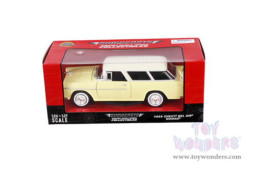 Showcasts® Collectibles - Chevy Bel Air Nomad Hardtop (1955, 1/24 scale diecast model car, Yellow) 77248YL MAP: $22.99