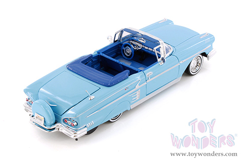 Showcasts® Collectibles - Chevrolet® Impala™ Convertible (1958, 1/24 scale diecast model car, Light Blue) 77267D MAP: $19.99