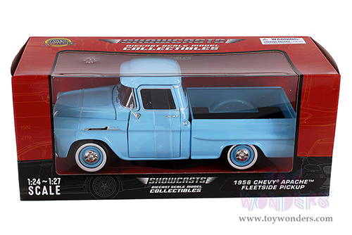 Showcasts® Collectibles - Chevy® Apache™ Fleetside Pickup Truck (1958, 1/24 scale diecast model car, Light Blue) 77311BU MAP: $22.99