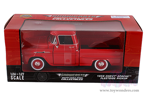 Showcasts® Collectibles - Chevy® Apache™ Fleetside Pickup Truck (1958, 1/24 scale diecast model car, Red) 77311R MAP: $22.99