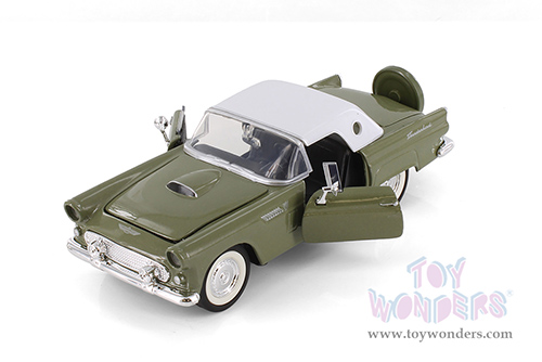 Showcasts® Collectibles - Ford Thunderbird Closed Convertible (1956, 1/24 scale diecast model car, Green) 77312GN MAP: $22.99