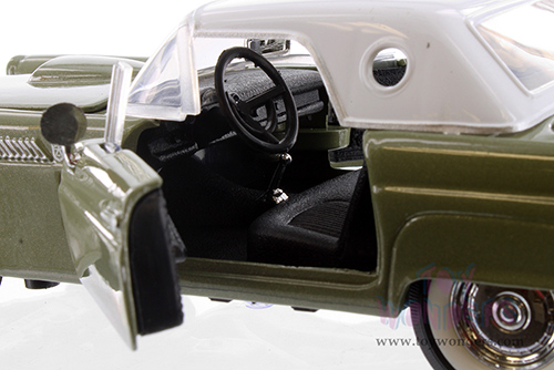 Showcasts® Collectibles - Ford Thunderbird Closed Convertible (1956, 1/24 scale diecast model car, Green) 77312GN MAP: $22.99