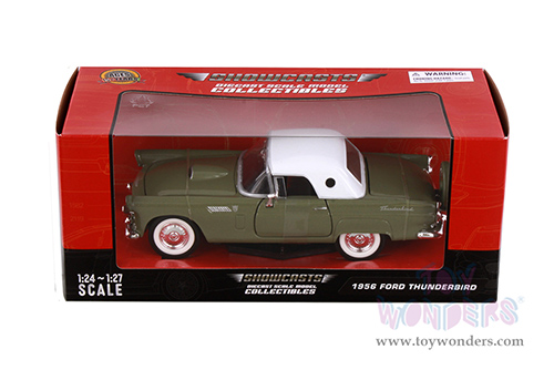 Showcasts® Collectibles - Ford Thunderbird Closed Convertible (1956, 1/24 scale diecast model car, Green) 77312GN MAP: $22.99