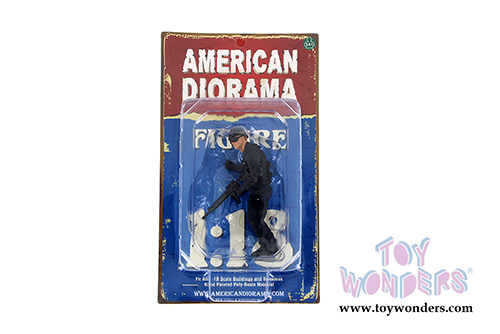 American Diorama Figurine - SWAT Team Flash (1/18 scale, Black) 77419