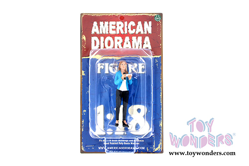 American Diorama Figurine - Camera Crew IV "Pretty Reporter" (1/18 scale, Turquoise) 77430