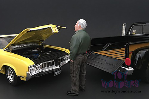 American Diorama Figurine - Mechanic | Jim The Boss (1/18 scale, Green/Brown) 77447
