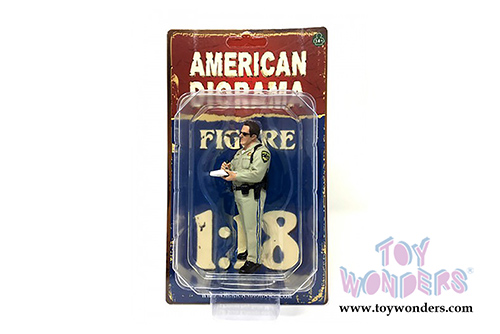 American Diorama Figurine - Highway Patrol | Writing Ticket (1/18 scale, Beige) 77463