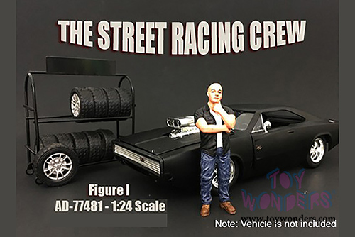 American Diorama Figurine - Street Racing Crew Figure I (1/24 scale, Black) 77481