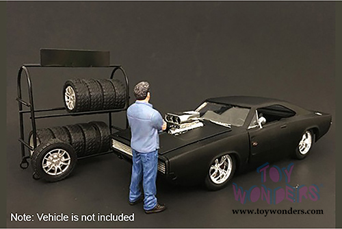 American Diorama Figurine - Street Racing Crew Figure II (1/24 scale, Blue) 77482