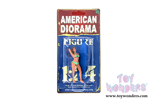 American Diorama Figurine - Surfer 2017 Paris Figure w/ Surfboard (1/24 scale, Green) 77490