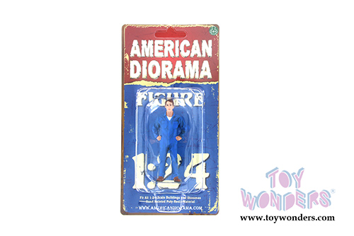 American Diorama Figurine - Mechanic John Inspecting (1/24 scale, Blue) 77494