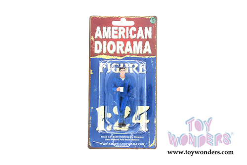 American Diorama Figurine -  Mechanic Larry Taking Break (1/24 scale, Blue) 77495
