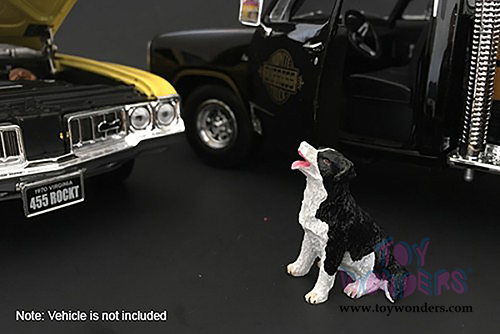 American Diorama Figurine - Mechanic | Customer Patrick and Dog (1/24 scale, Green) 77498