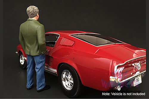 American Diorama Figurine - 70's Style Figure - VII (1/24 scale, Blue/Green) 77507