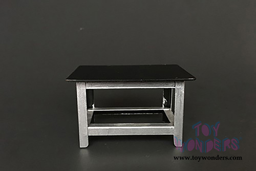 American Diorama Accessories - Metal Work Bench (1/18 scale, Silver/Black) 77519