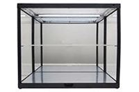 King Creation - 2 Layer LED Light Display Case with Mirrored Back & Base (Black) 7820MBK 