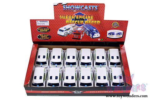 Showcasts Collectibles - Super Engine Rescue Racer | Ambulance (4" diecast model car, White) 78402D