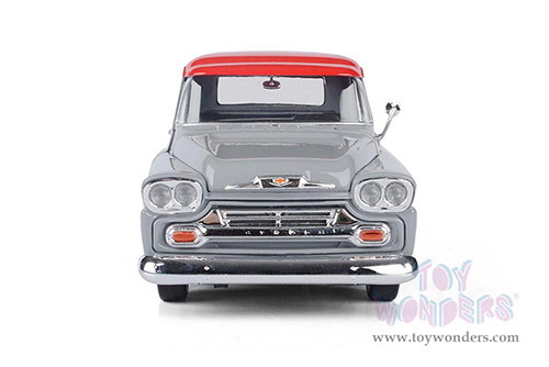 Motormax Get Low - Chevrolet® Apache™ Fleetside™ Pickup (1958, 1/24 scale diecast model car, Gray/Red) 79033WL