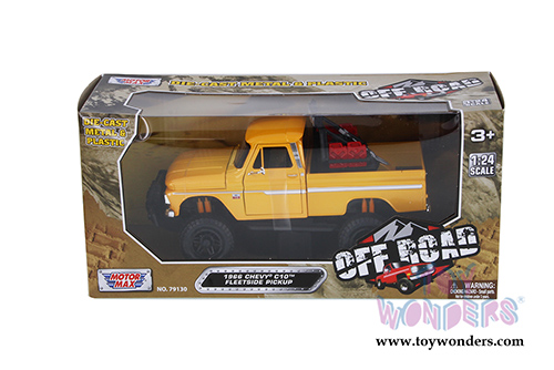 Motormax Off Road - Chevy® C10™ Fleetside Pickup Truck (1966, 1/24 scale diecast model car, Yellow) 79131YL