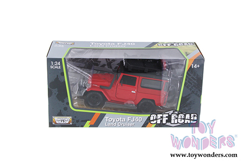 Motormax Off Road - Toyota FJ40 Land Cruiser (1/24 scale diecast model car, Red) 79137R
