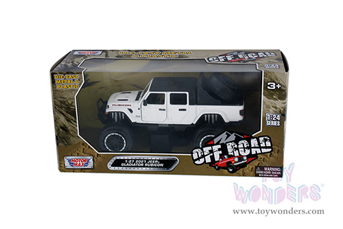 Motormax Off Road - Jeep&reg; Gladiator Rubicon (2021, 1/27 scale diecast model car, White) 79145WWT