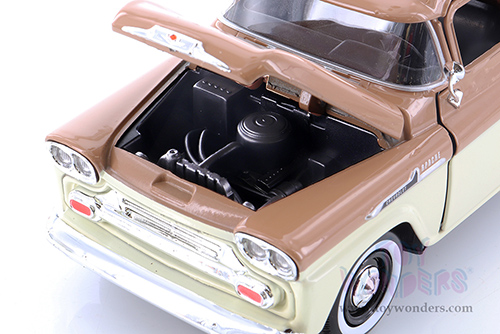 Showcasts Collectibles - Chevy&reg; Apache Fleetside Pickup Truck (1958, 1/24 scale diecast model car, Brown/Beige) 79311AC/BB